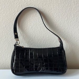 Croc Embossed baguette bag